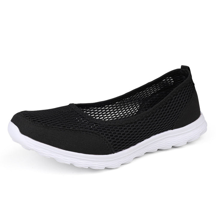 Damen nan atmungsaktive Netz-Ballerina-Sneaker mit flexibler rutschfester Laufsohle und gepolstertem Fußbett Echo Archiv
