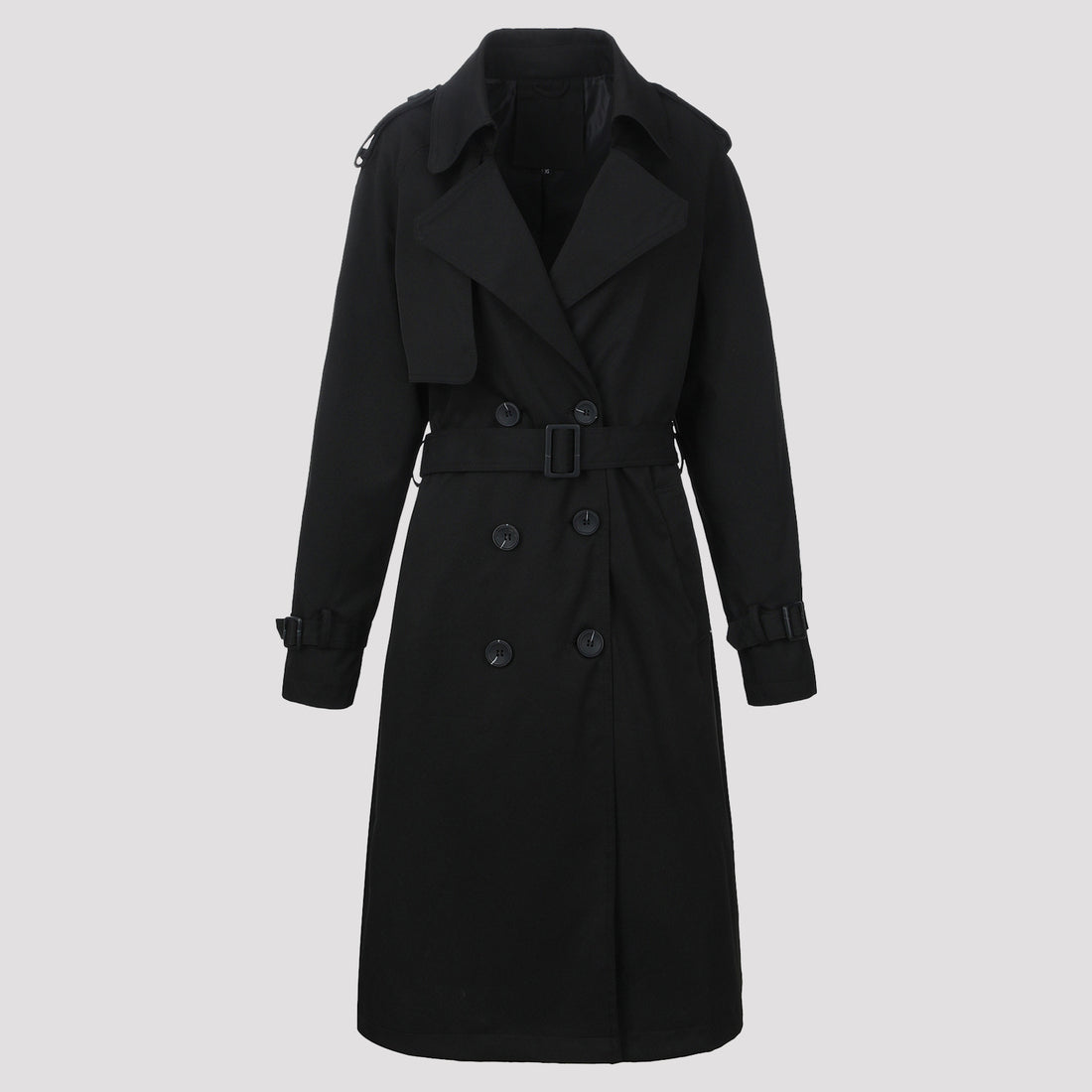 Damen Modischer Lang-Trenchcoat mit Gürtel – Montévia