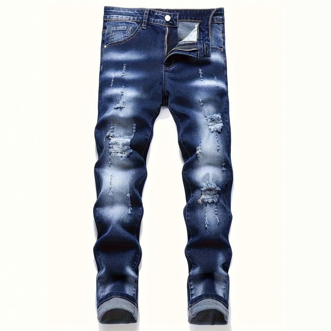 Herren Slim Fit Destroyed Jeans Echoarchiv