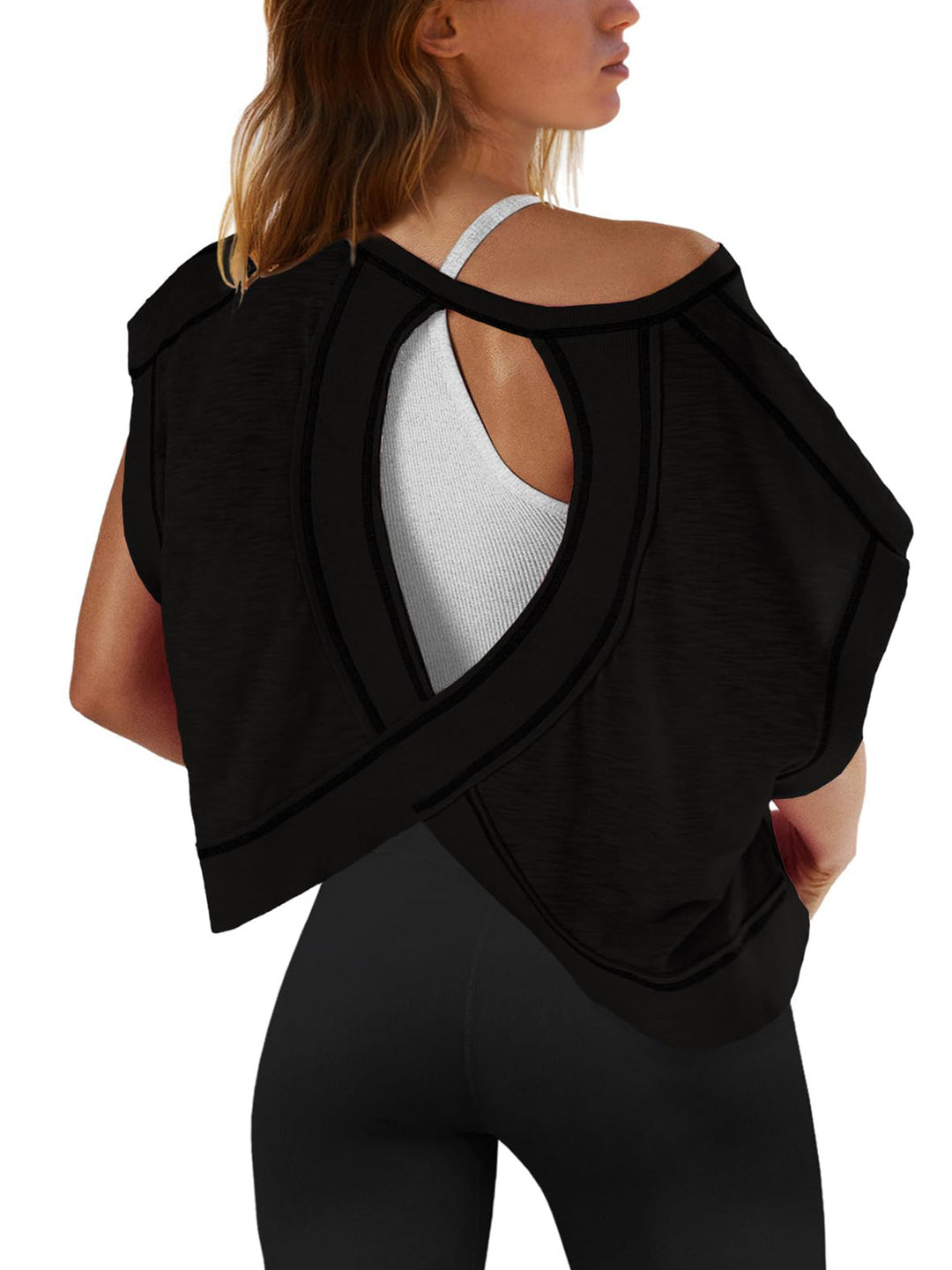 Damen modernes Cut-Out Oberteil Echo Archiv