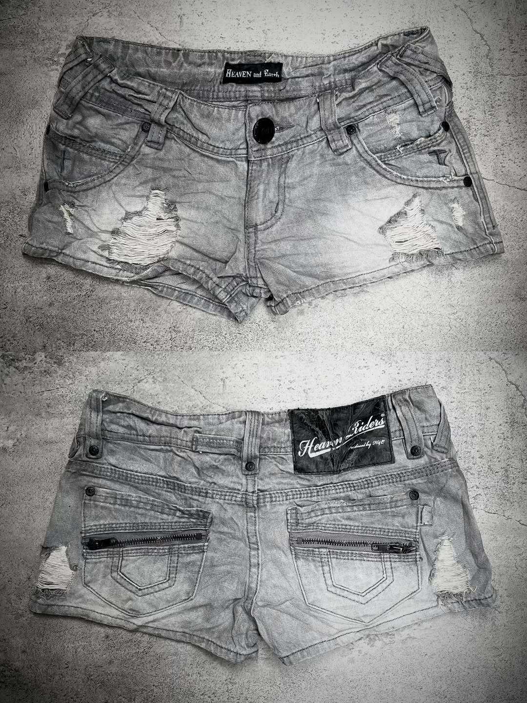 Damen trendy Jeans-Shorts mit distressed Details Echo Archiv