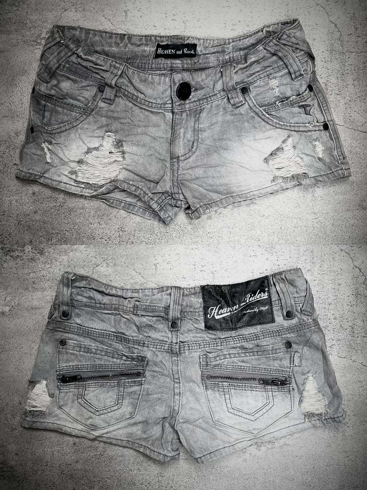 Damen trendy Jeans-Shorts mit distressed Details Echo Archiv
