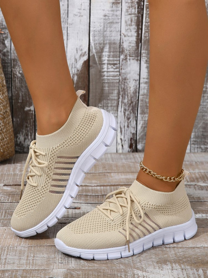 Damen  leichtes gestricktes Sneaker Slipper mit sockenähnlichem Schaft und flexibler Laufsohle Echo Archiv
