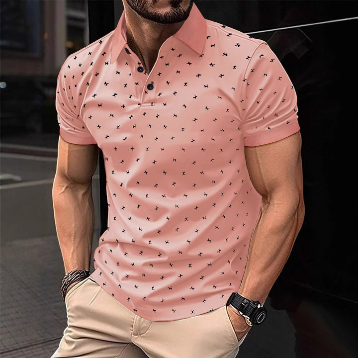 Herren Polohemd mit modernem floralem Design und hochwertiger Baumwollqualität Echoarchiv