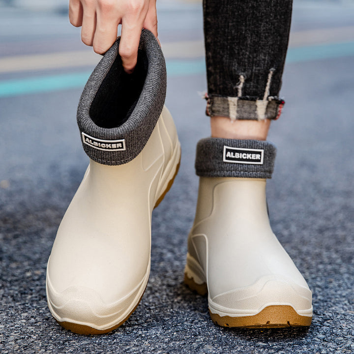 Herren Schlupf-Ankle-Gummistiefel mit stoßdämpfender Leichtsohle und griffiger Profilsohle Echoarhiv