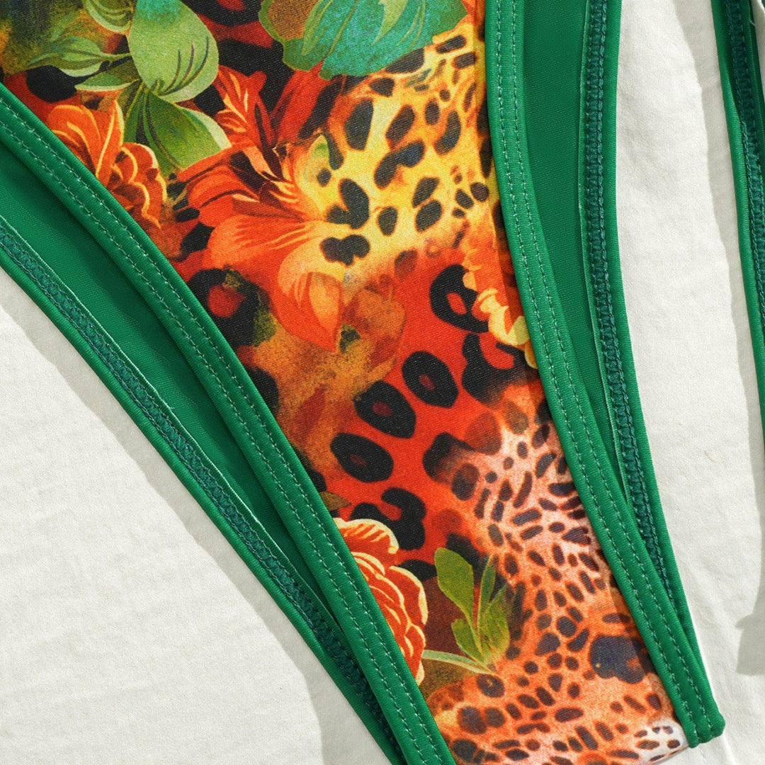 Damen Triangel-Bikini mit floralen Mustern Echo Archiv