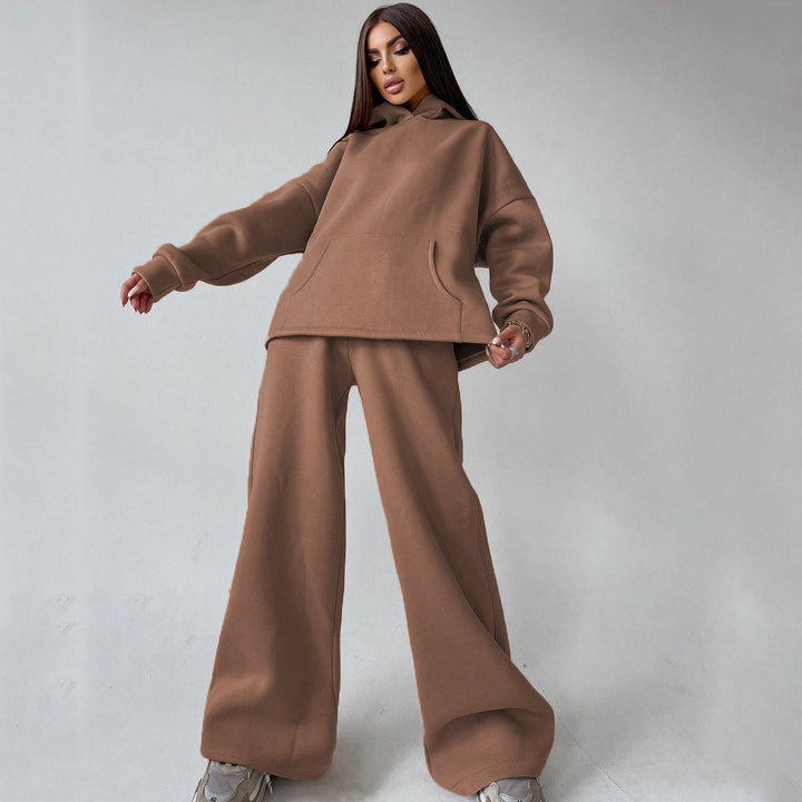 Damen nan weiches Oversize Hoodie mit weitem Schlag Jogginghose Set Echo Archiv