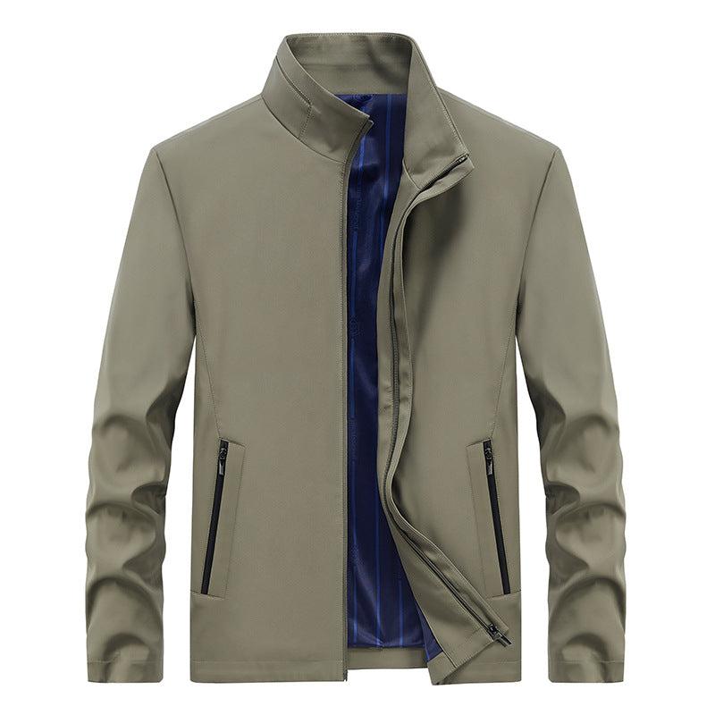 Herren Urbaner Softshell-Übergangsblouson mit Stehkragen, verdecktem Reißverschluss & feinem Innenfutter Echoarchiv