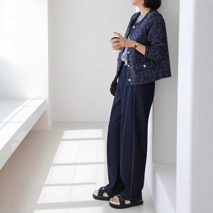 Damen Eleganter kurzarm Tweedmantel Echoarchiv