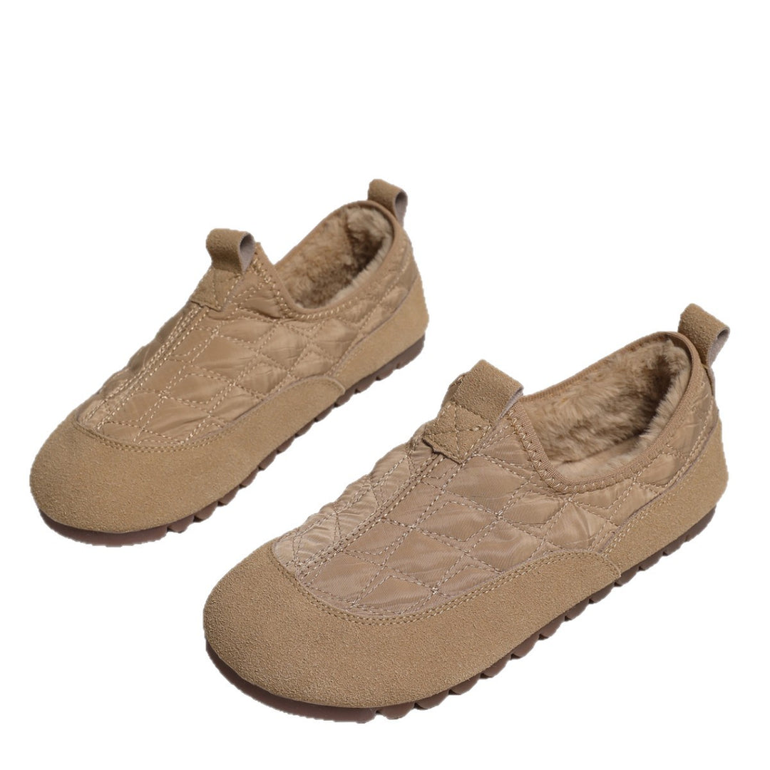Damen Gepolsterte gesteppte Slip-On Freizeitschuhe mit rutschfester Profilsohle Echo Archiv