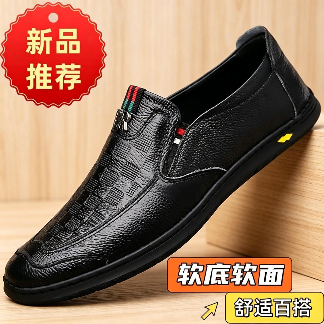 Herren Bequeme Slip-On Lederslipper Echoarchiv