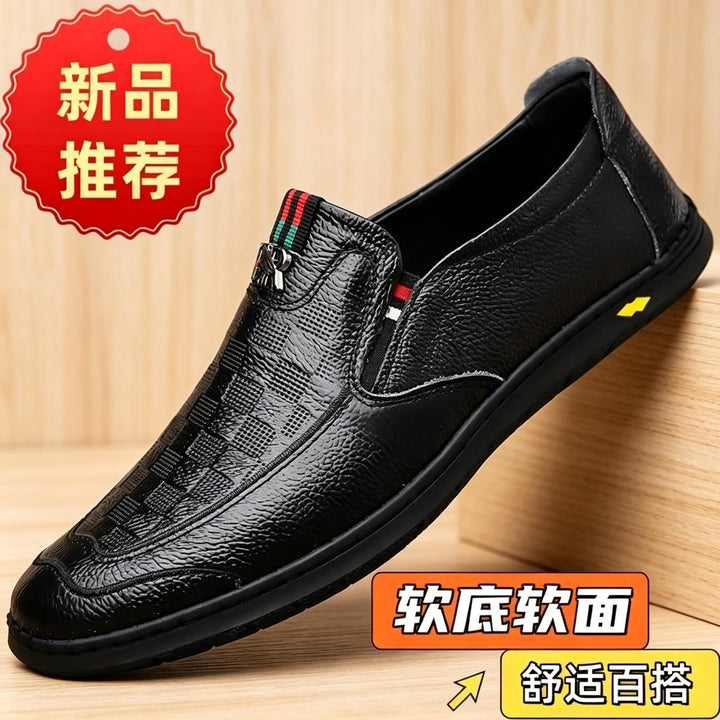 Herren Bequeme Slip-On Lederslipper Echoarchiv