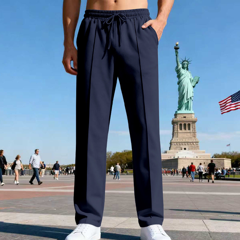 Herren nan lässig-elegante Bundfalten-Sweathose mit Bügelfalte, elastischem Tunnelzugbund und seitlichen Eingrifftaschen Echo Archiv