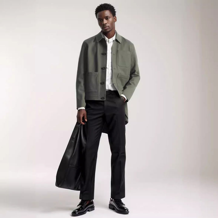 Herren leichte Utility-Jacke mit funktionalen Taschen und modernem Schnitt Echoarchiv