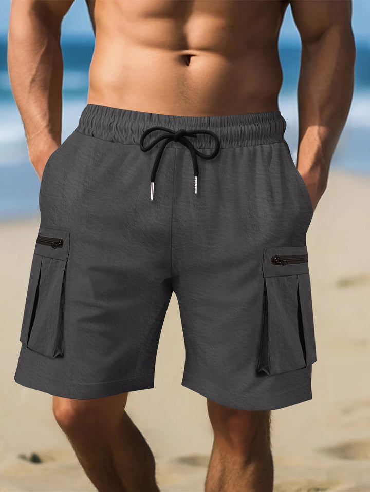 Herren Cargo-Shorts mit praktischen Reißverschlusstaschen und elastischem Bund Echoarchiv