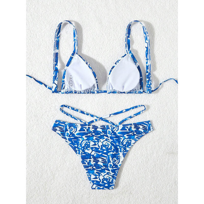 Damen Triangel-Bikini mit modischen Kreuz-Trägern Echo Archiv
