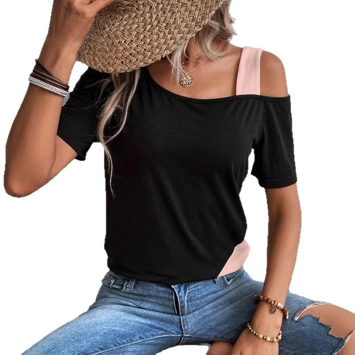Damen Modisches T-Shirt mit asymmetrischem Design Echo Archiv