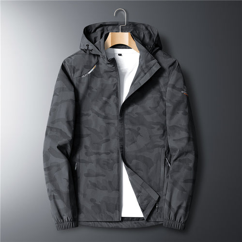 Herren Leichte atmungsaktive Kapuzenjacke im Camouflage-Look mit wasserabweisender Oberfläche – Taviero