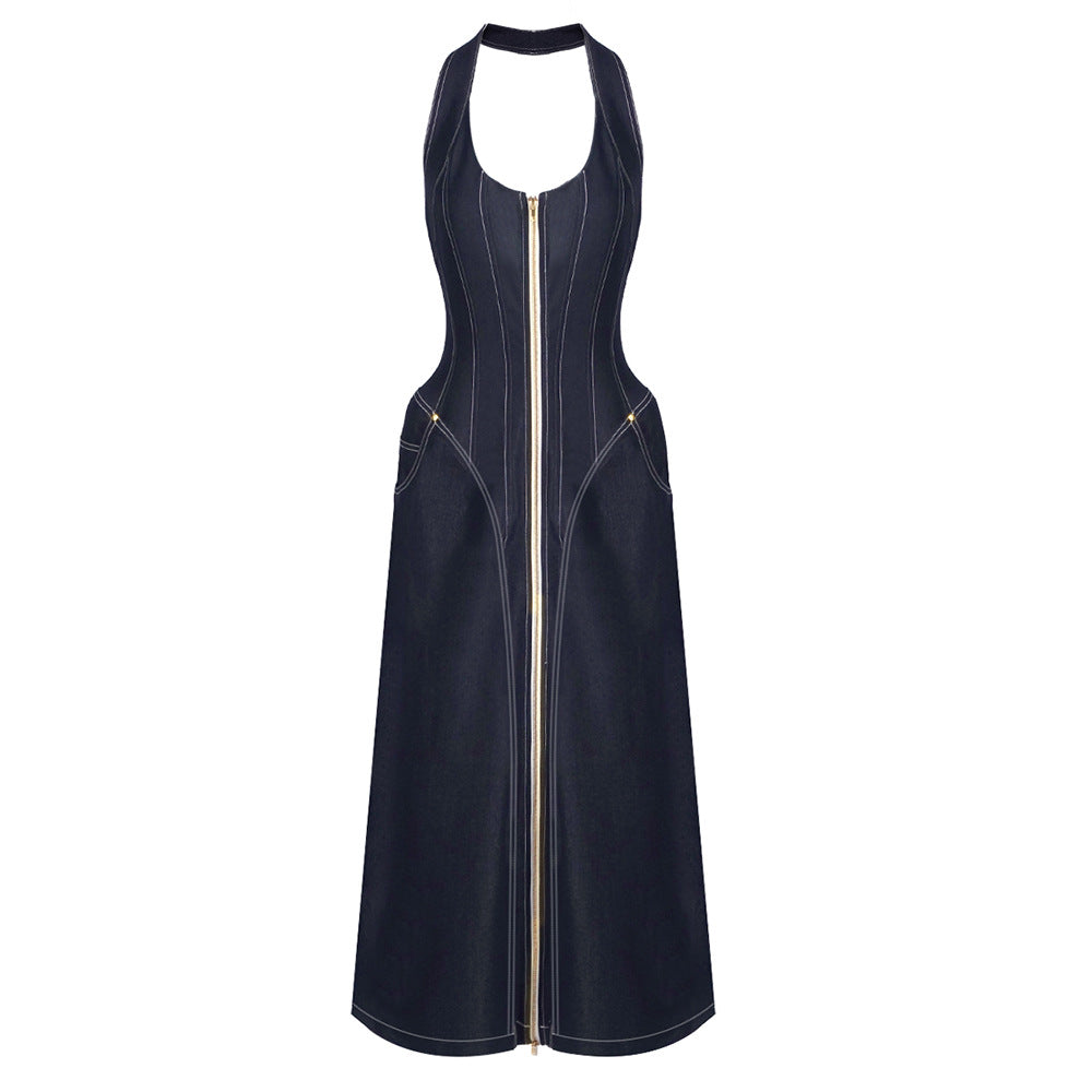 Damen Maxikleid mit Reißverschluss Echo Archiv