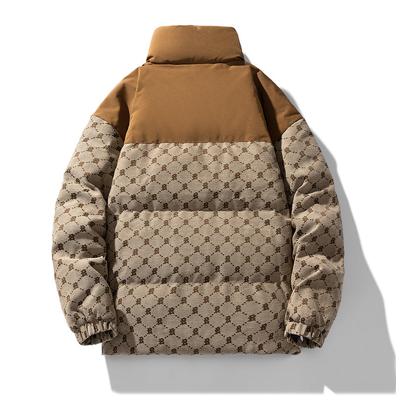 Herren Steppjacke mit Allover-Muster und hohem Kragen Echo Archiv