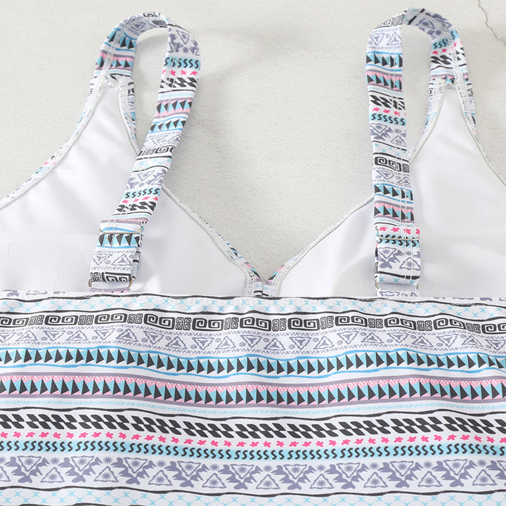 Damen Tankini mit verstellbaren Trägern und modischem Floral-Muster Echo Archiv