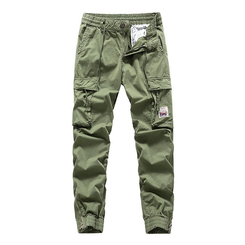 Herren Cargo-Jogger mit Zip-Knöchel, elastischem Bund, Multifach-Utility-Taschen und Vintage-Patch Echo Archiv