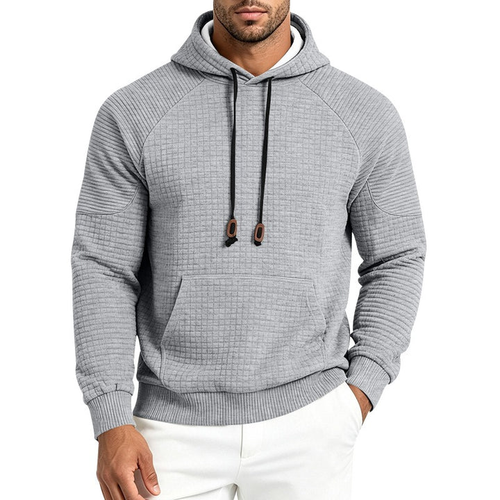 Herren Kapuzenpullover mit Waffelstruktur, Raglanärmeln und Kängurutasche Echoarchiv