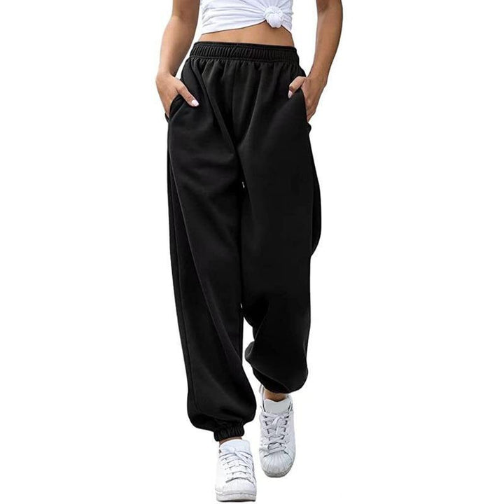 Damen nan Baggy-Sweathose im Retro‑Look mit hohem Komfortbund tiefem Schritt seitlichen Einschubtaschen und elastischen Knöchelbündchen Echo Archiv