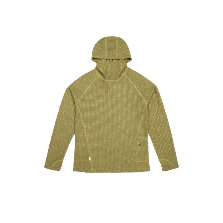 Unisex Texturierter Kapuzenpullover im Boxy‑Cut aus Waffelstrick mit Raglanärmeln und aufgesetzter Tasche Echo Archiv