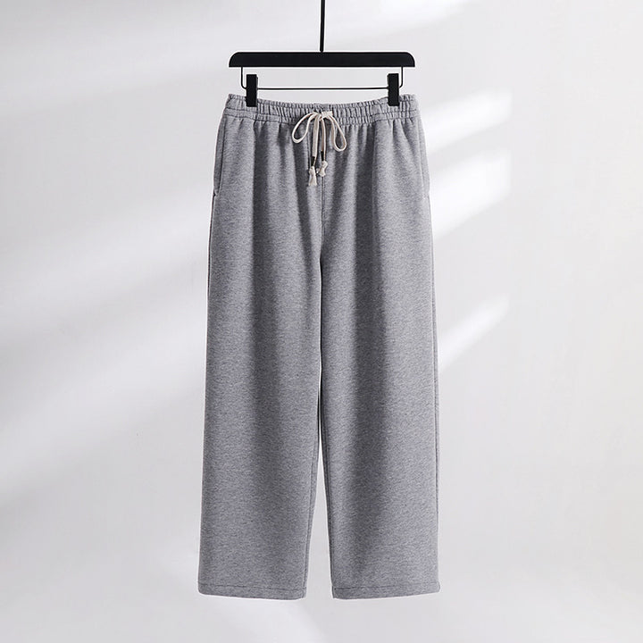 Unisex Gefütterte Fleece-Jogginghose mit elastischem Bund Kordelzug und schmalem Knöchelbündchen Echoarchiv