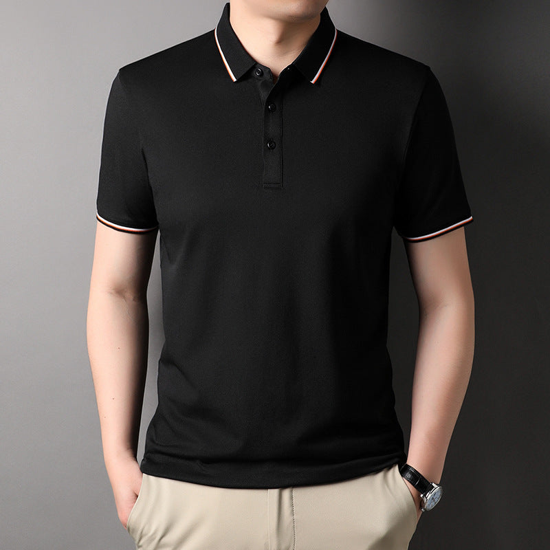 Herren Poloshirt mit atmungsaktivem Piqué-Gewebe und modernen Kontrastakzenten Echoarchiv