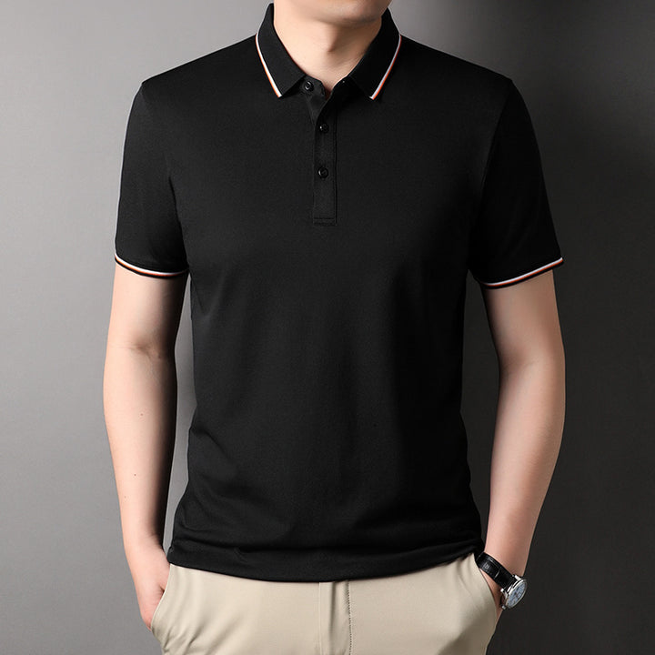Herren Poloshirt mit atmungsaktivem Piqué-Gewebe und modernen Kontrastakzenten Echoarchiv