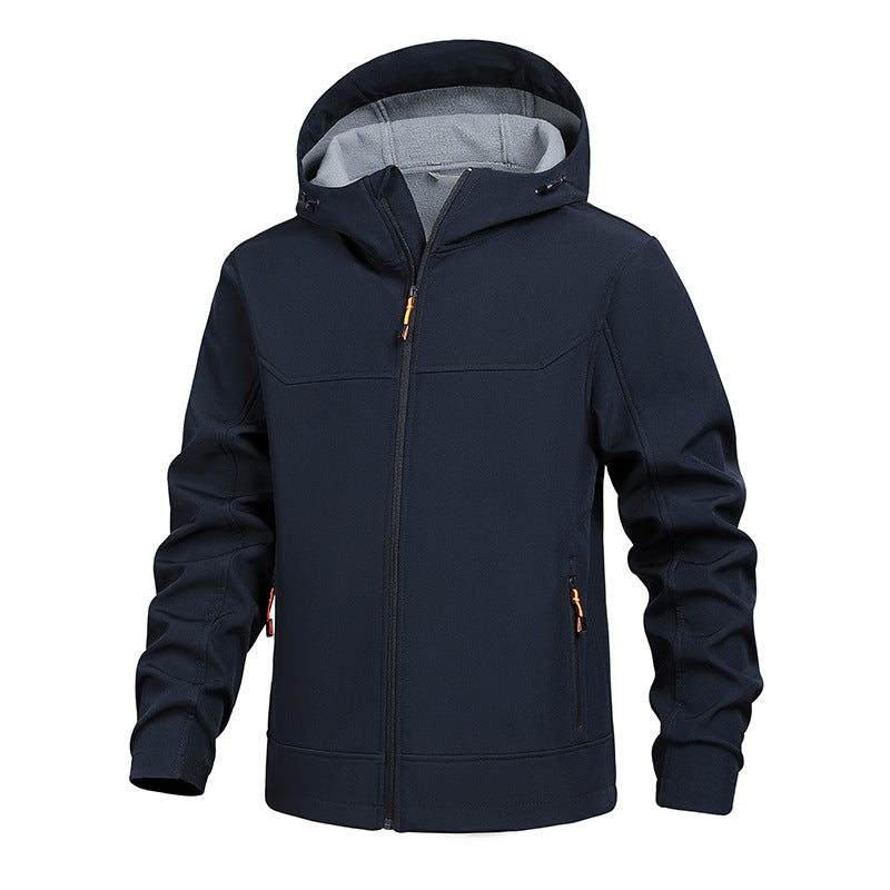 Herren Funktionsjacke mit verstaubarem Kapuzenkragen und winddichten Eigenschaften Echoarchiv
