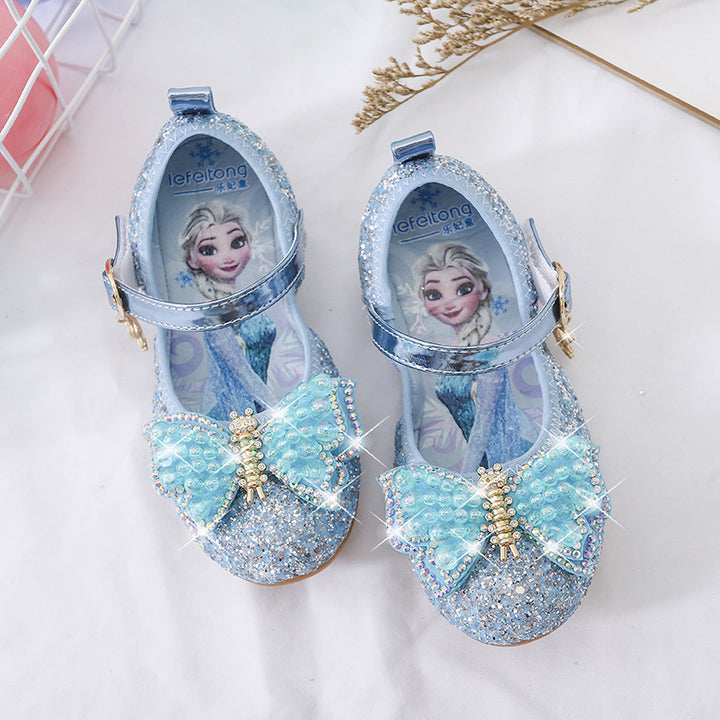 Mädchen Glitzernde Ballerinas mit Schleifenapplikationen Echo Archiv