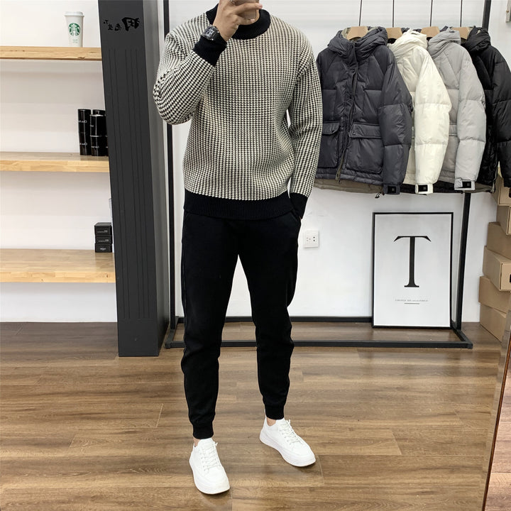 Herren moderner Strickpullover mit strukturiertem Design Echoarchiv