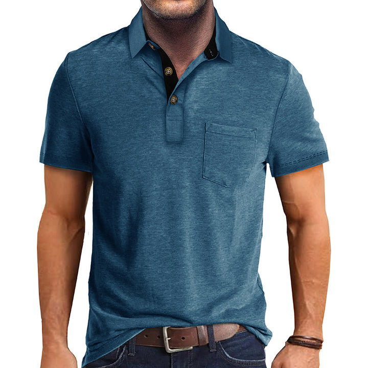 Herren Polo-Shirt mit modernem Kragen und Brusttasche Echoarchiv