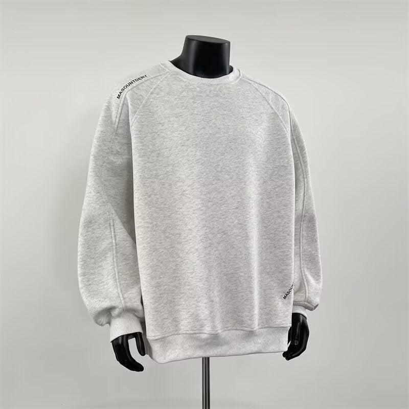 Herren Modischer Sweatshirt mit Schulter-Patch-Design Echoarchiv