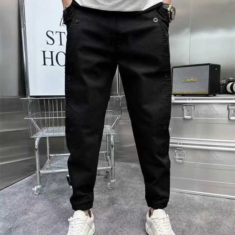 Herren modische Cargo-Hose mit praktischen Taschen und elastischem Bund Echoarchiv