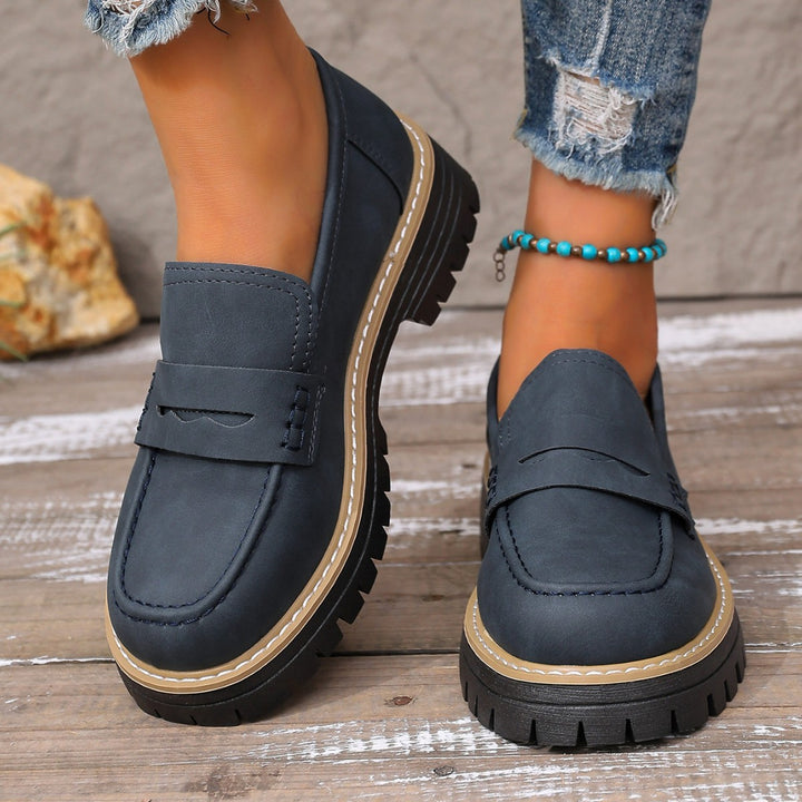 Damen Chunky-Loafer mit profilierter Gummilaufsohle und klassischem Penny-Riemen – Lioré