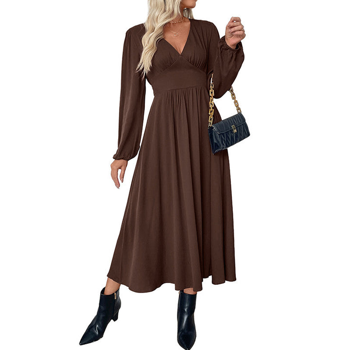 Damen Elegantes Langarm Maxikleid Echo Archiv
