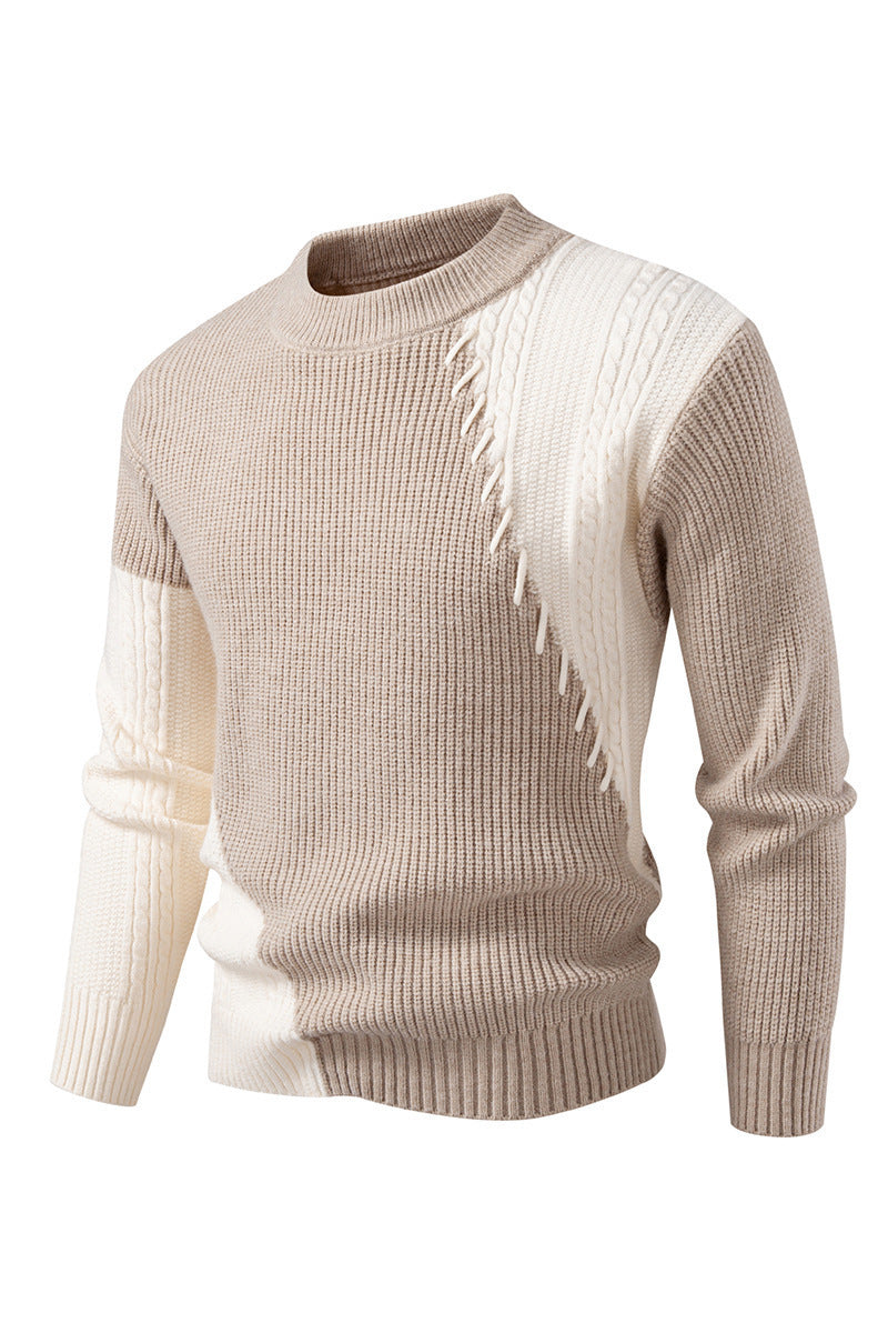 Herren Strickpullover mit modernem Struktur-Design und elegantem Kragen Echoarchiv