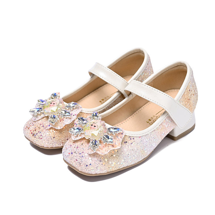 Mädchen Mary Jane Glitzer Ballerinas mit Blumenverzierung Echo Archiv