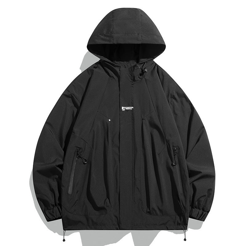 Unisex Funktionsjacke mit wasserabweisenden Eigenschaften und verstellbarem Kapuzenkragen Echoarchiv