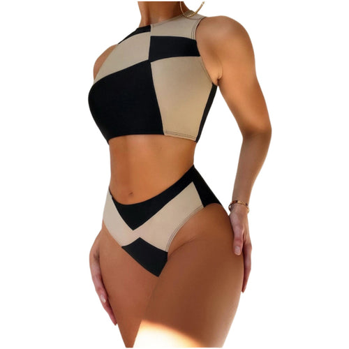 Damen Bikini-Set mit modernem Schnitt und geometrischem Design Echo Archiv