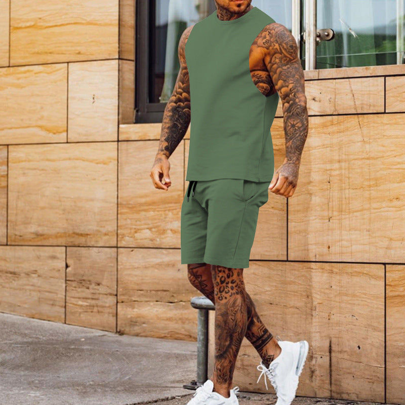 Herren ärmelloses Sportset mit praktischen Taschen Echoarchiv