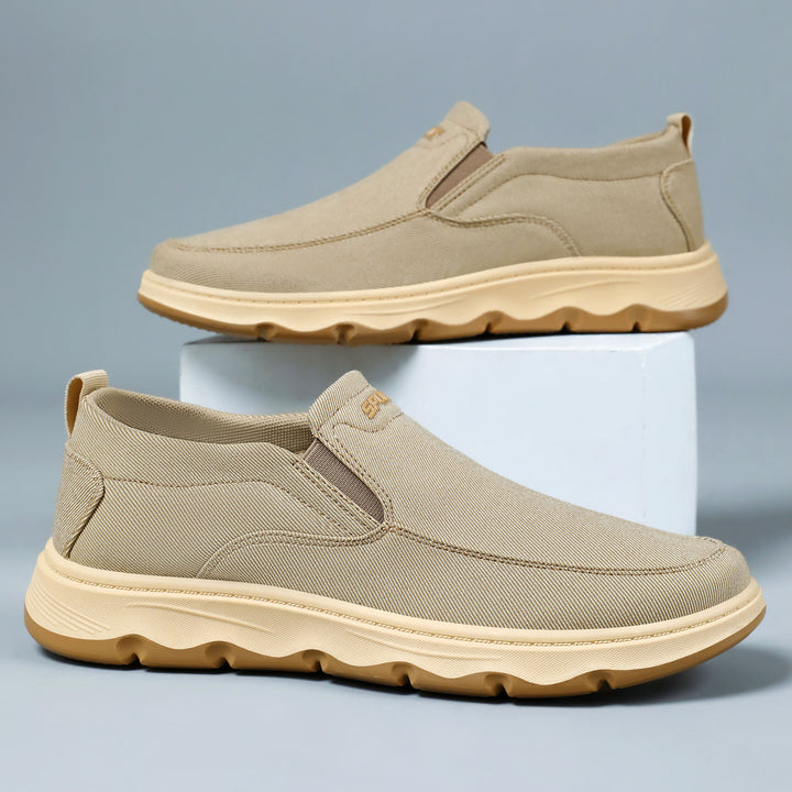 Herren nan leichter Slip-On Canvas-Sneaker mit elastischem Einstieg, gepolsterter Innensohle und profiliert rutschfester Gummilaufsohle Echo Archiv