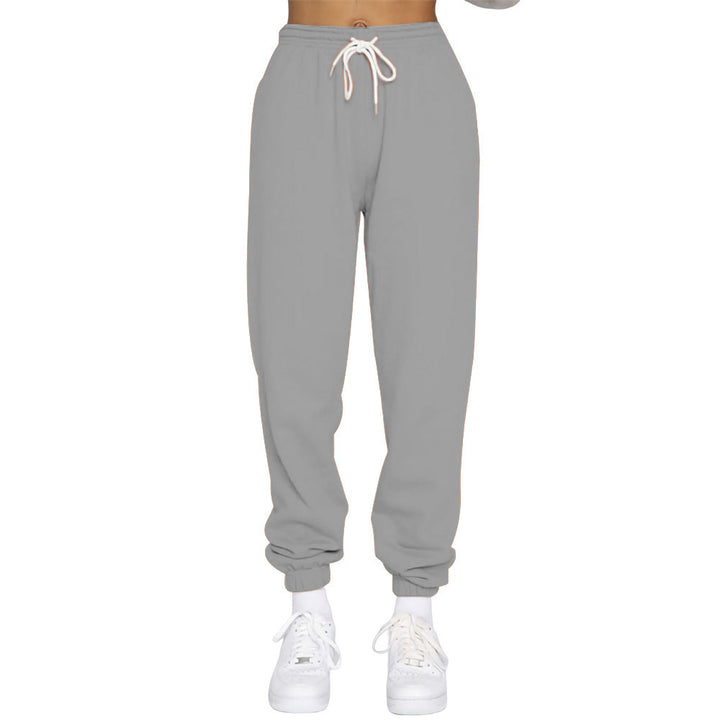 Damen nan High‑Waist Relax-Jogginghose mit elastischem Komfortbund, Kordelzug und gerippten Knöchelbündchen Echo Archiv