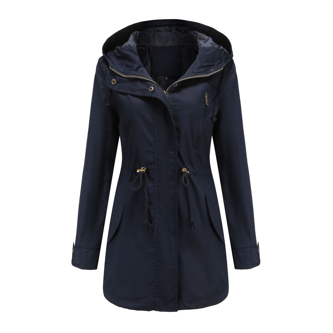 Damen nan leichter Parka mit Kapuze, Kordelzug und verdecktem Reißverschluss Echo Archiv