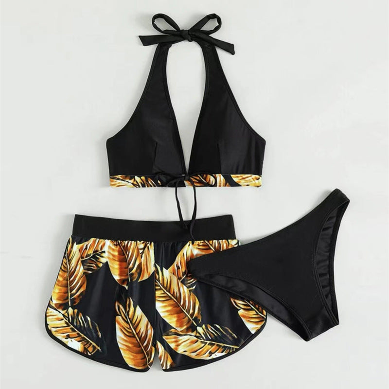 Damen Bikini-Top mit abnehmbaren Trägern und modischen Shorts Echo Archiv