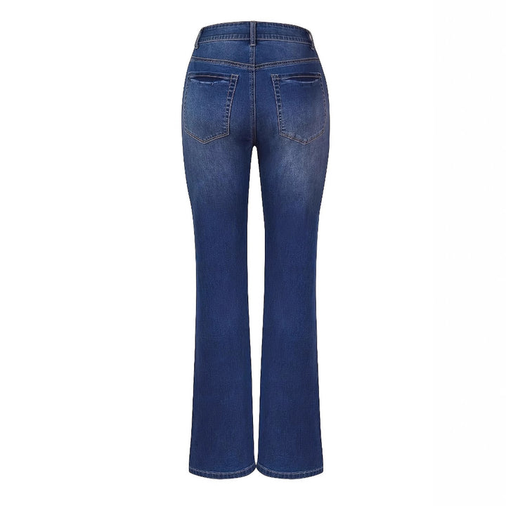Damen Hochtaillierte Button‑Fly Flared‑Jeans mit sculptender Mittelnaht Echo Archiv